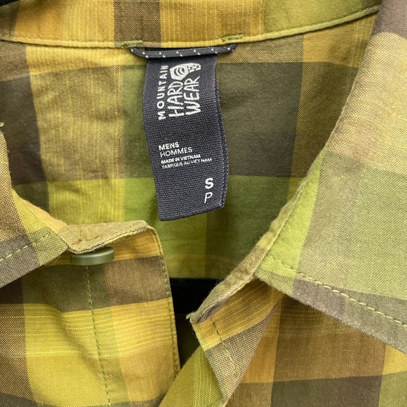 Mountain Hardwear Yellow and Brown Plaid Shirt - Picture 3 of 4